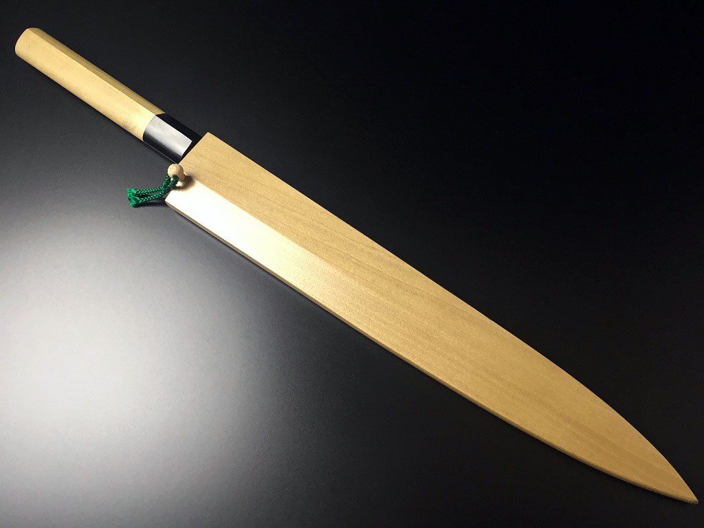 ②有次 柳刃包丁 特製 刺身包丁 240mm Amazon.co.jp: 有次 包丁 柳刃 特製 240mm 刺身包丁 白鋼2 日本製 鞘付